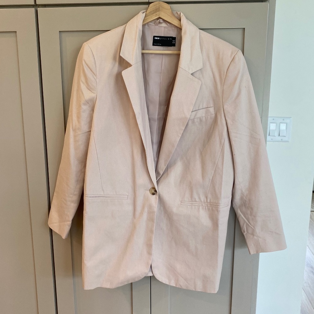 NWOT ASOS cotton blazer in tan